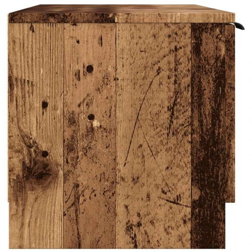 Tv-bord i konstrueret træ - 102×35×36,5 cm, gammelt trælook