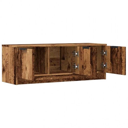 Tv-bord i konstrueret træ - 102×35×36,5 cm, gammelt trælook