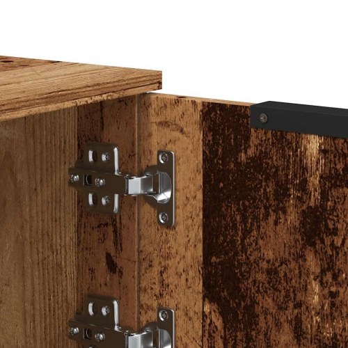 Tv-bord i konstrueret træ - 102×35×36,5 cm, gammelt trælook