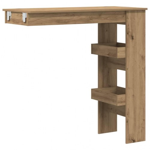 Vægmonteret barbord 102 × 45 × 103,5 cm i konstrueret træ - kunsteg