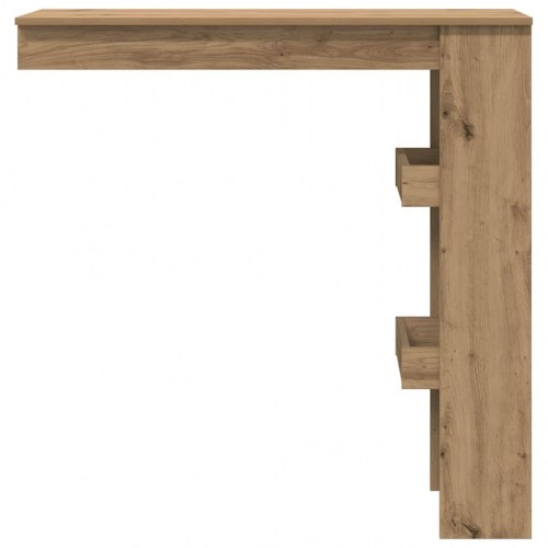 Vægmonteret barbord 102 × 45 × 103,5 cm i konstrueret træ - kunsteg