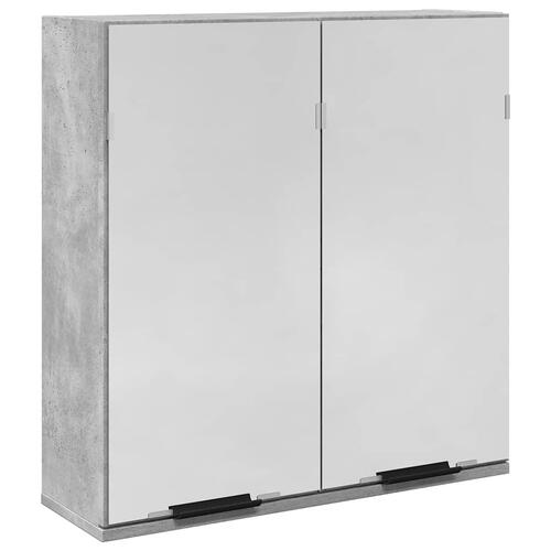 Badeværelsesskab med spejl 64x20x66,5 cm konstrueret træ