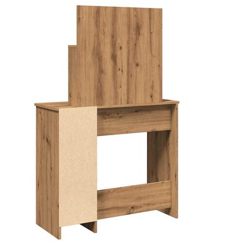 Makeupbord med spejl 86,5x35x136 cm kunsteg