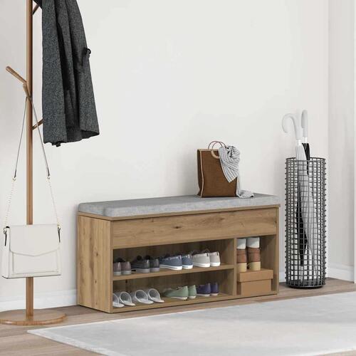 Skobænk 102x30,5x45 cm konstrueret træ kunsteg