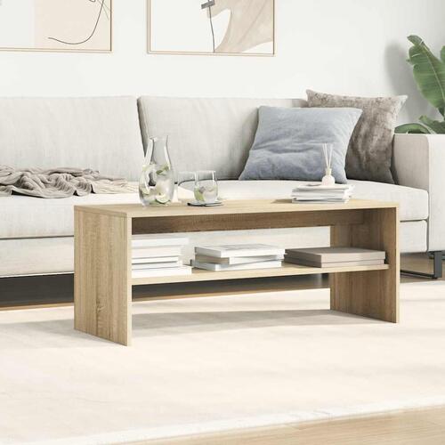 Tv-bord 100x40x40 cm konstrueret træ sonoma-eg