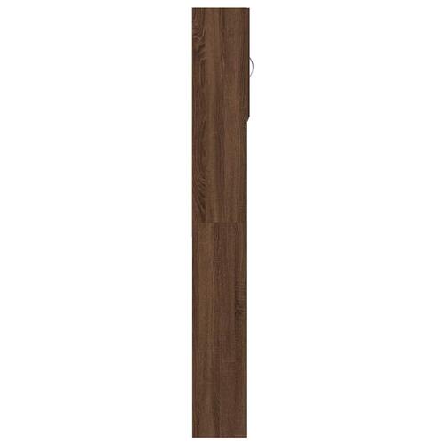 Vaskemaskineskab 64x24x190 cm konstrueret træ brun egetræsfarve
