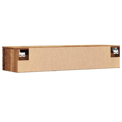 Vægskab 102x30x20 cm konstrueret træ gammelt træ-look