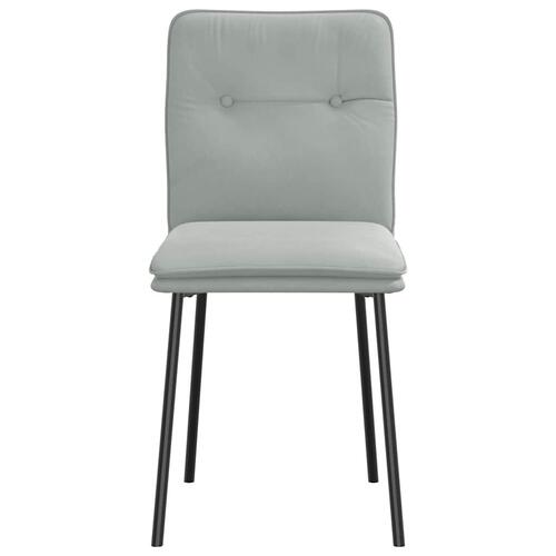 Spisebordsstole 4 stk. velour lysegrå