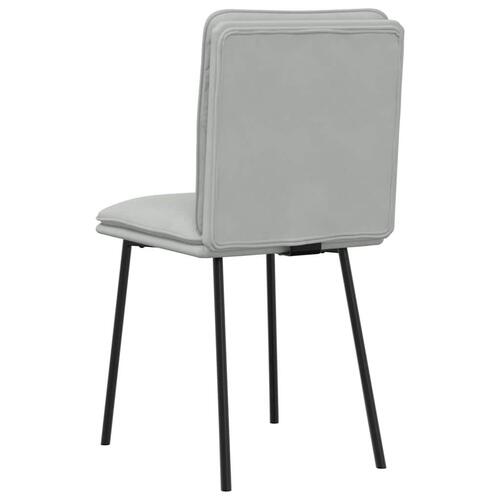 Spisebordsstole 4 stk. velour lysegrå