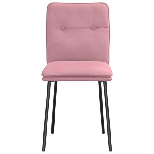 Spisebordsstole 6 stk. velour lyserød