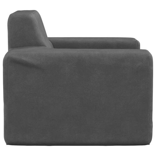 Sofa til børn blødt plys antracitgrå