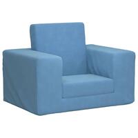 Sofaseng til børn blødt plys blå
