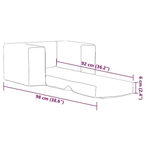 Sofaseng til børn blødt plys blå