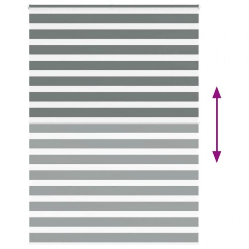 Zebragardin mørkegrå 160 x 230 cm