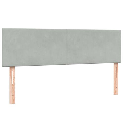 Kontinentalseng med madras 140x210 cm fløjl lysegrå