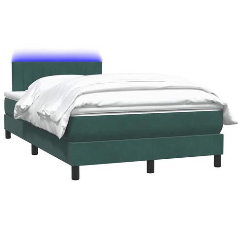 Kontinentalseng med madras 120x210 cm fløjl mørkegrøn