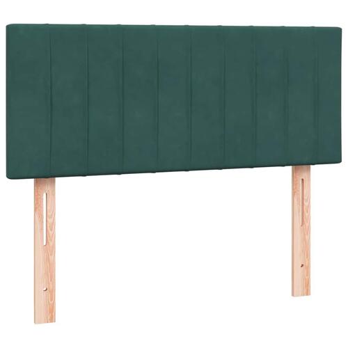 Kontinentalseng med madras 120x210 cm fløjl mørkegrøn