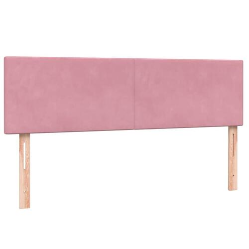 Kontinentalseng med madras 140x210 cm fløjl lyserød