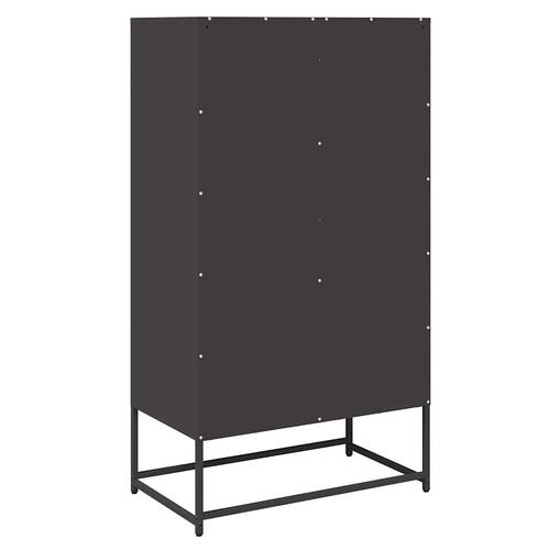 Højskab 68x39x123 cm stål sort