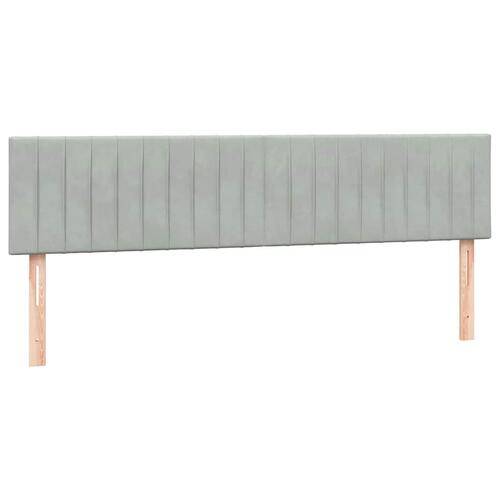 Kontinentalseng med madras 180x210 cm fløjl lysegrå