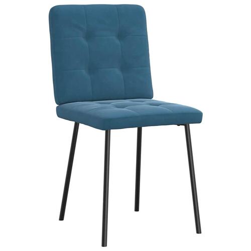 Spisebordsstole 6 stk. velour blå