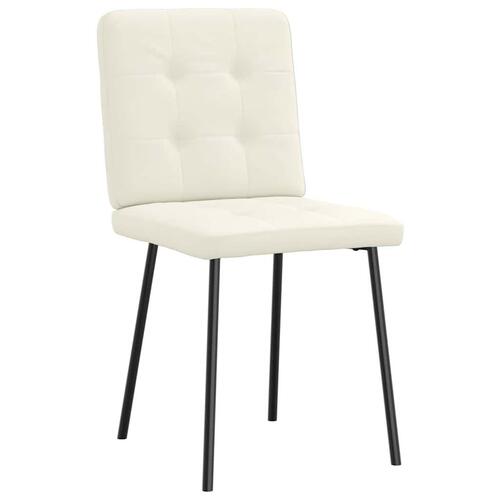 Spisebordsstole 4 stk. velour cremefarvet
