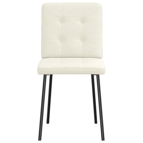 Spisebordsstole 4 stk. velour cremefarvet