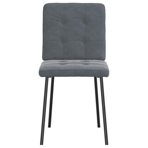 Spisebordsstole 6 stk. velour mørkegrå