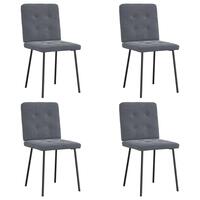 Spisebordsstole 4 stk. velour mørkegrå