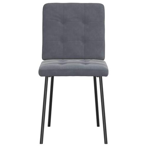 Spisebordsstole 4 stk. velour mørkegrå
