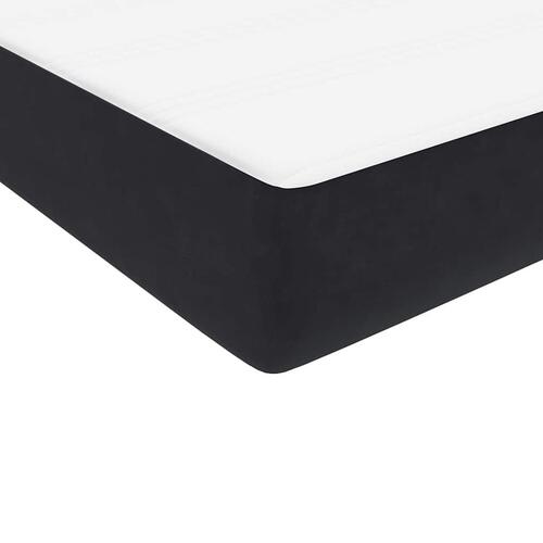 Kontinentalseng med madras sort 80x220 cm fløjl