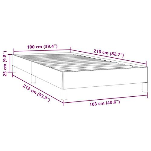 Sengeramme uden madras 100x210 cm fløjl sort