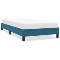 Sengeramme uden madras 100x210 cm fløjl mørkeblå