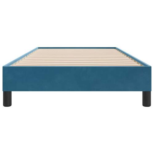 Sengeramme uden madras 100x210 cm fløjl mørkeblå