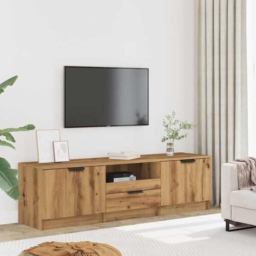Tv-bord 140x35x40 cm konstrueret træ kunsteg