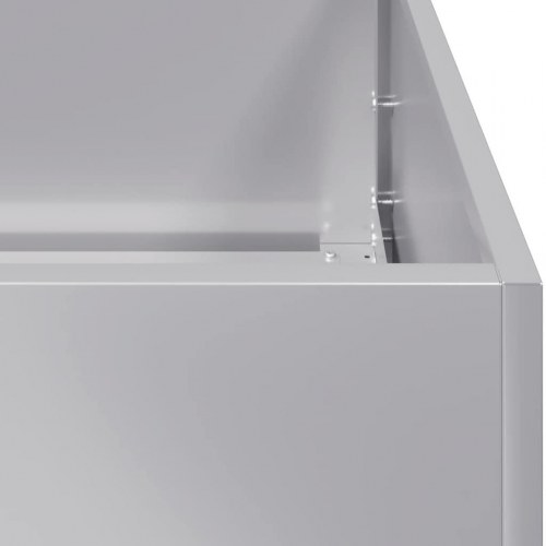 Plantekasse 40×80×40 cm i galvaniseret stål - højbed til have og terrasse