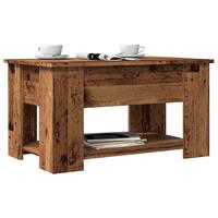 Sofabord 79x49x41 cm konstrueret træ gammelt trælook