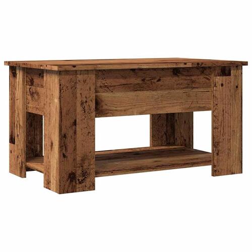 Sofabord 79x49x41 cm konstrueret træ gammelt trælook