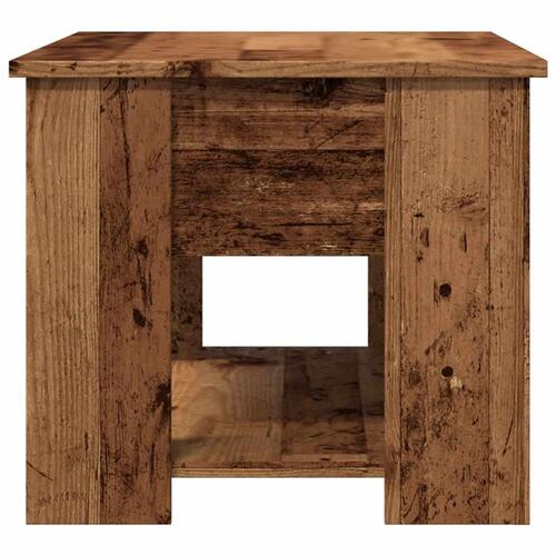 Sofabord 79x49x41 cm konstrueret træ gammelt trælook