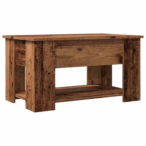 Sofabord 79x49x41 cm konstrueret træ gammelt trælook