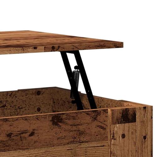 Sofabord 79x49x41 cm konstrueret træ gammelt trælook