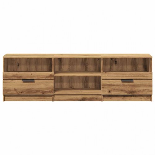 Tv-bord i kunsteg - 150 × 33,5 × 45 cm med 3 skuffer