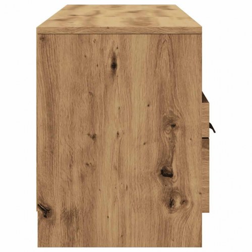 Tv-bord i kunsteg - 150 × 33,5 × 45 cm med 3 skuffer