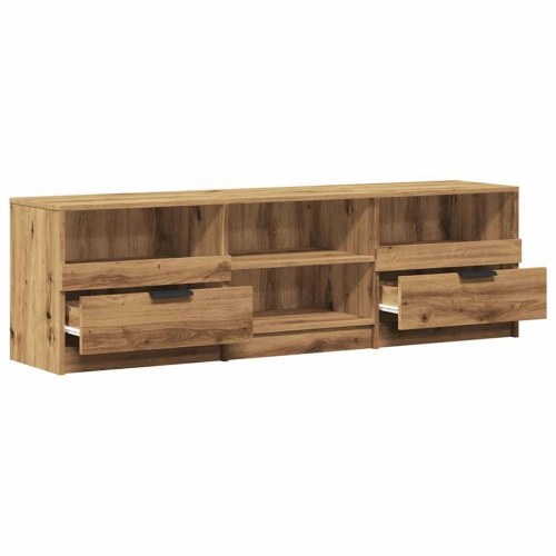 Tv-bord i kunsteg - 150 × 33,5 × 45 cm med 3 skuffer