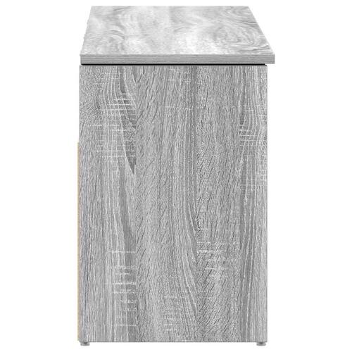 Skobænk 102x30,5x45 cm konstrueret træ grå sonoma-eg