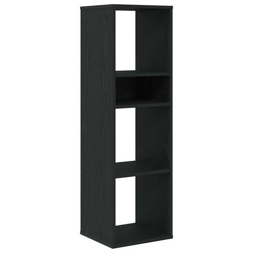 Bogreol 34x31x112 cm konstrueret træ sort