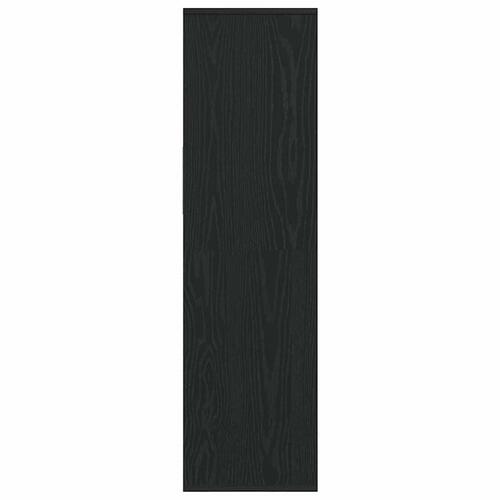 Bogreol 34x31x112 cm konstrueret træ sort