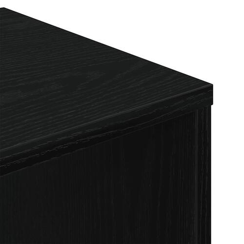 Bogreol 34x31x112 cm konstrueret træ sort