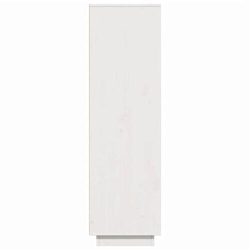 Højskab 89x34x116,5 cm massivt fyrretræ hvid