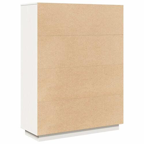 Højskab 89x34x116,5 cm massivt fyrretræ hvid